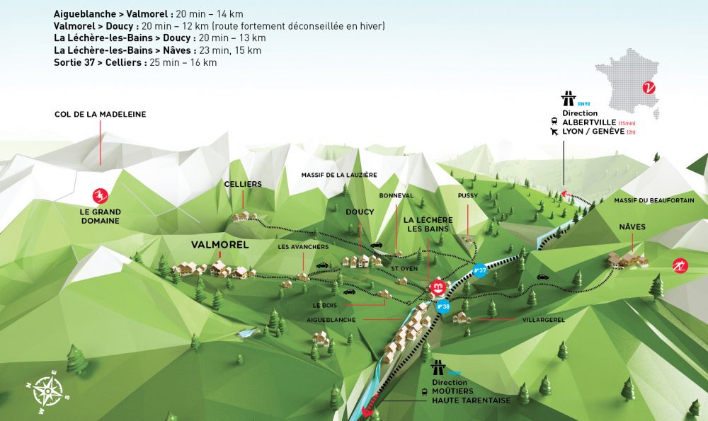 Plan d'accès à Valmorel