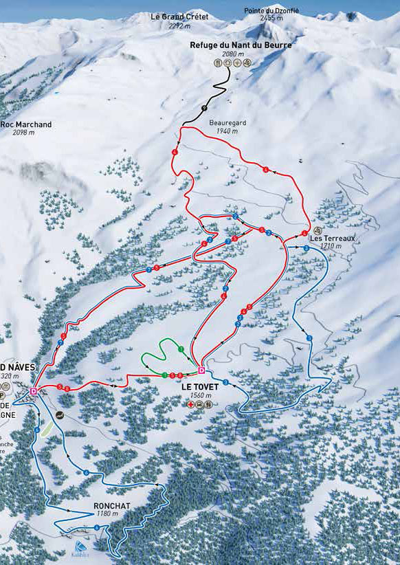maison de la montagne naves savoie domaine nordique plan itineraires raquettes