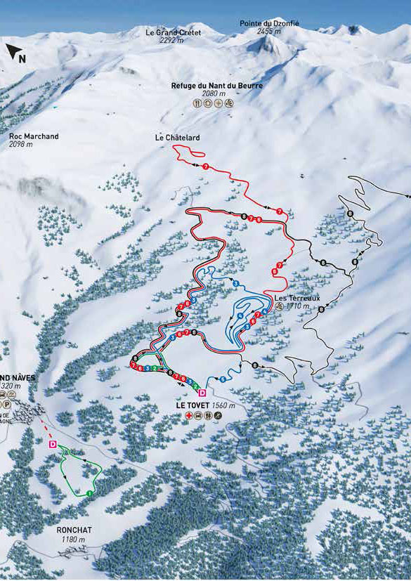 maison de la montagne naves savoie domaine nordique plan itineraires ski de fond