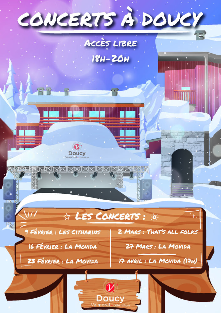Affiche concert de Doucy hiver 2022 BD